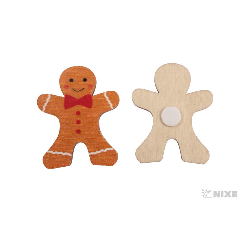 VÁNOCE NALEP 6ks 4,5x3cm*MIX BAREV