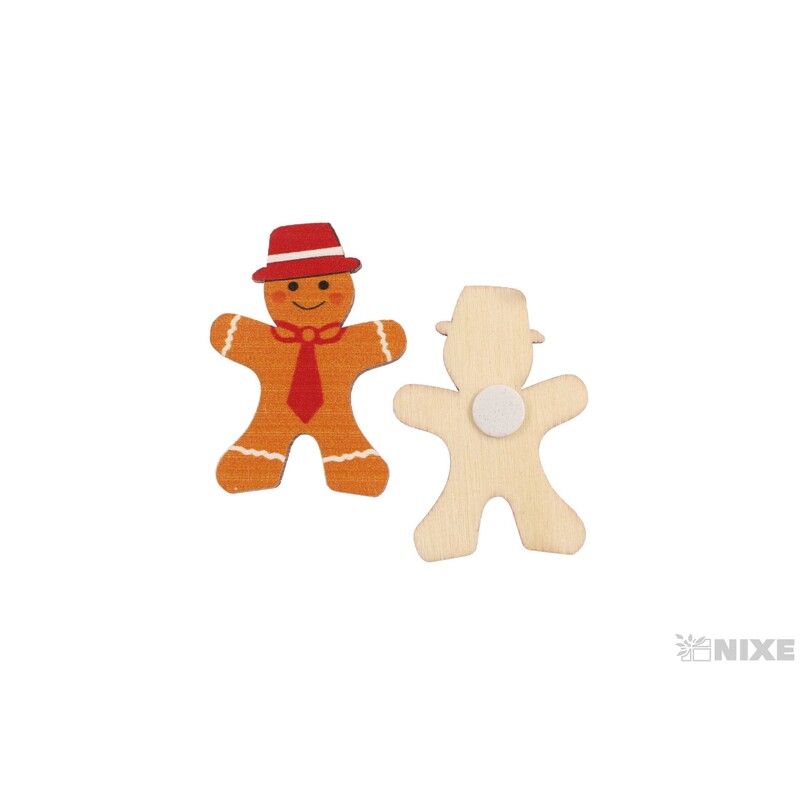 VÁNOCE NALEP 6ks 4,5x3cm*MIX BAREV