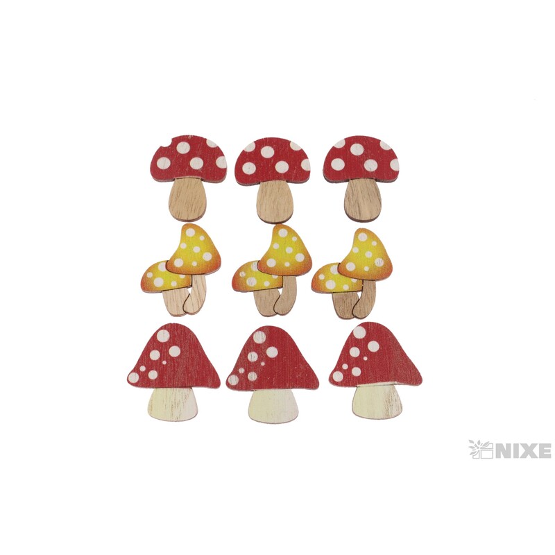 MUCHOMŮRKA D 3x3,5cm 9ks*