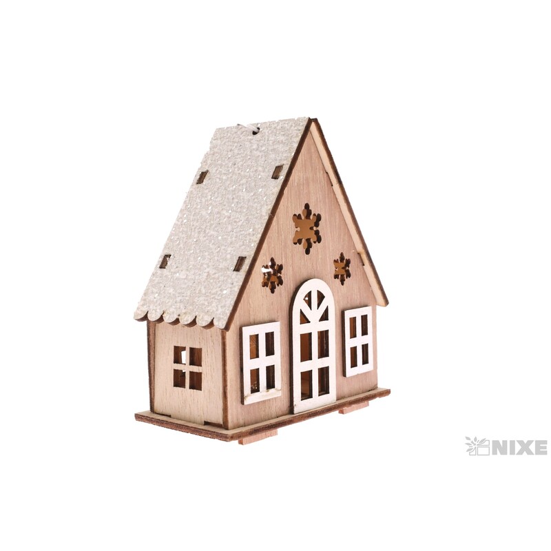 ZÁVĚS SVÍTÍCÍ DOMEČEK 8x10cm V+