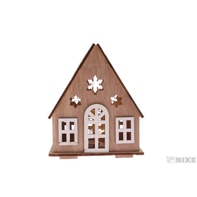 ZÁVĚS SVÍTÍCÍ DOMEČEK 8x10cm V+