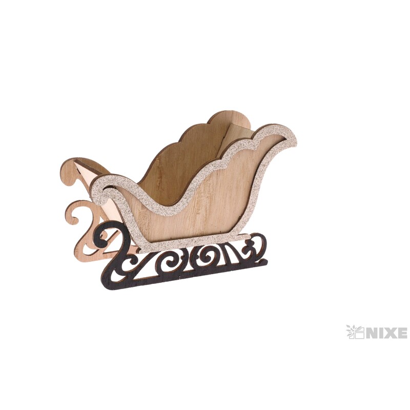 SÁŇKY DŘEVO 13cm*MIX BAREV