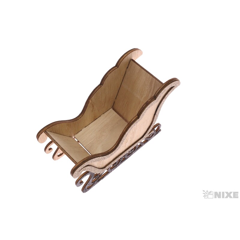 SÁŇKY DŘEVO 13cm*MIX BAREV