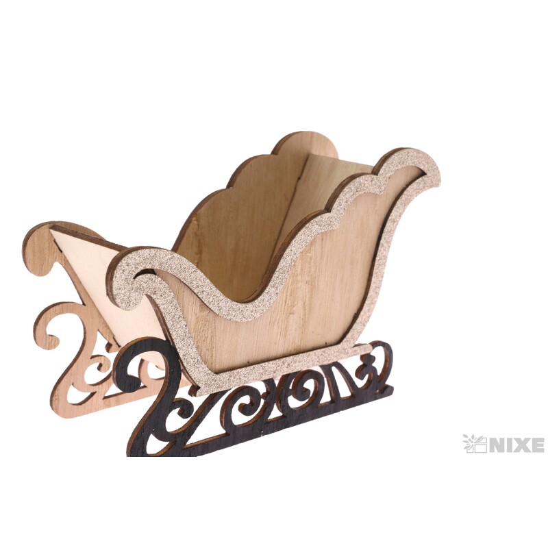 SÁŇKY DŘEVO 13cm*MIX BAREV