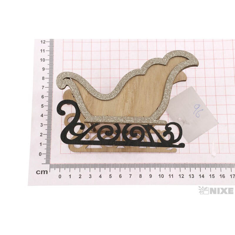 SÁŇKY DŘEVO 13cm*MIX BAREV