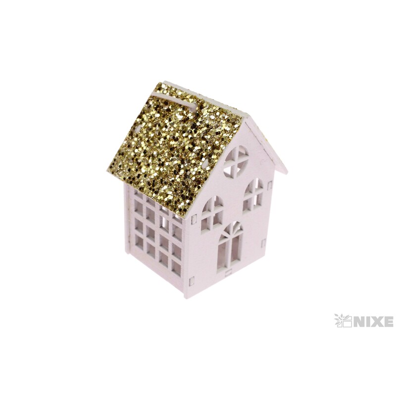 ZÁVĚS DOMEČEK 4x6cm*ZLATÁ V+