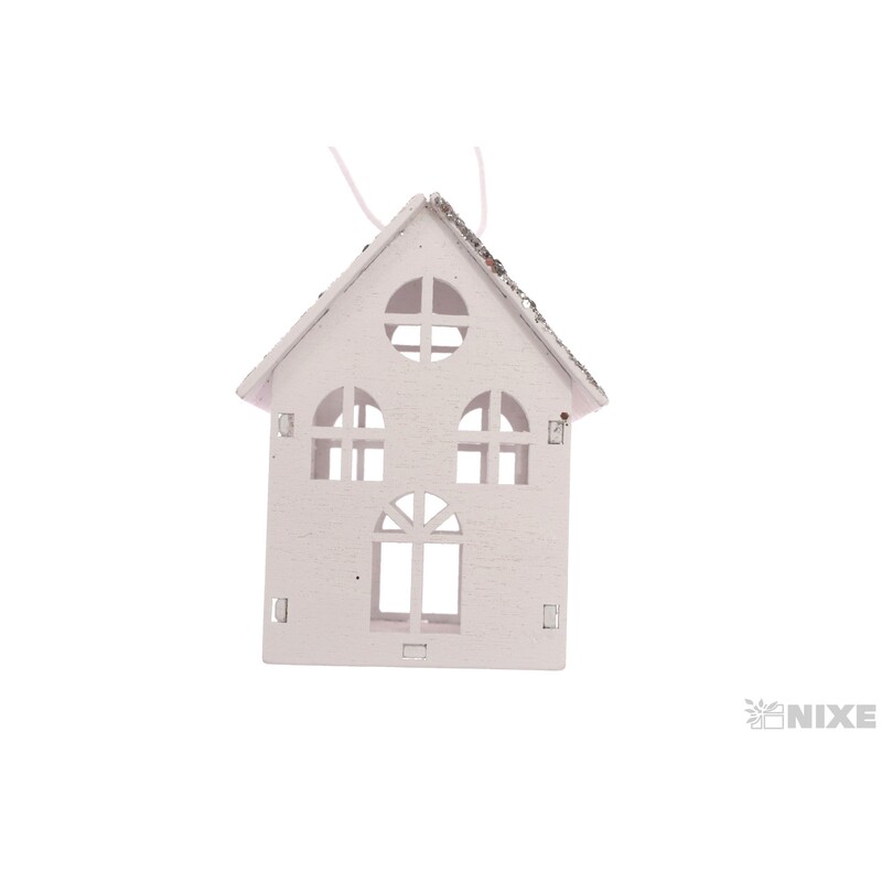 ZÁVĚS DOMEČEK 4x6cm*STŘÍBRNÁ