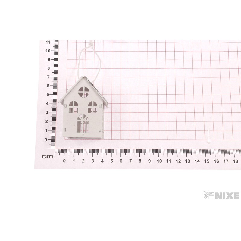 ZÁVĚS DOMEČEK 4x6cm*STŘÍBRNÁ