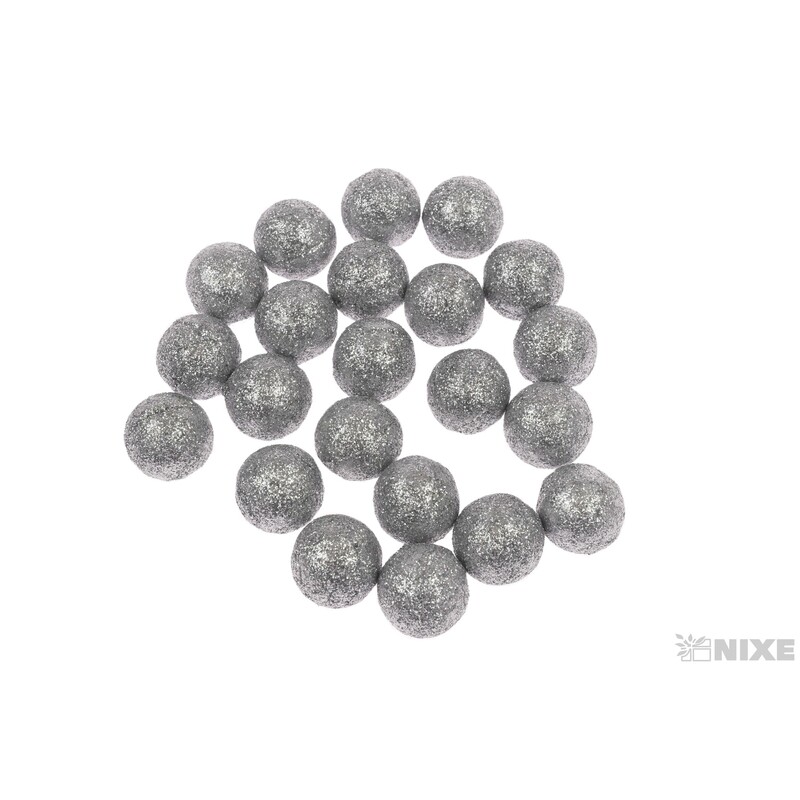 KULIČKY 2cm 25ks*STŘÍBRNÁ