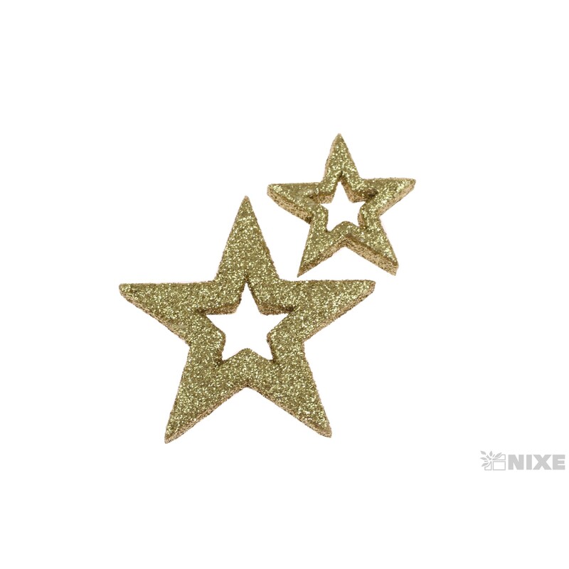 HVĚZDA 3,5cm 24ks*ZLATÁ