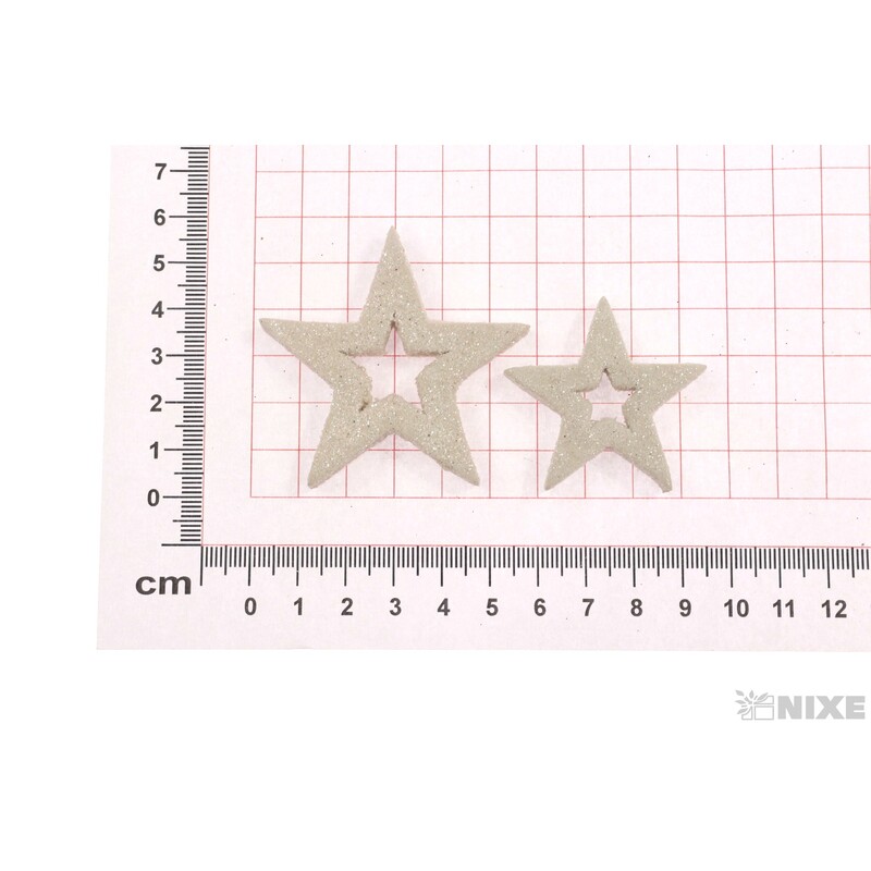 HVĚZDA 3,5cm 24ks*BÍLÁ