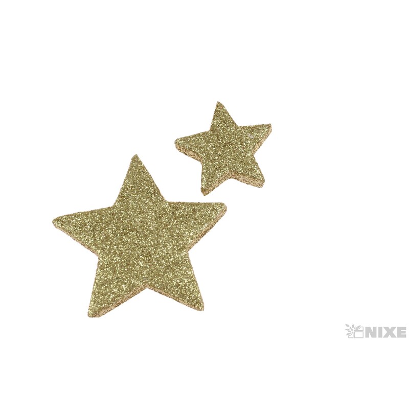 HVĚZDA 5-4-3cm 24ks*ZLATÁ