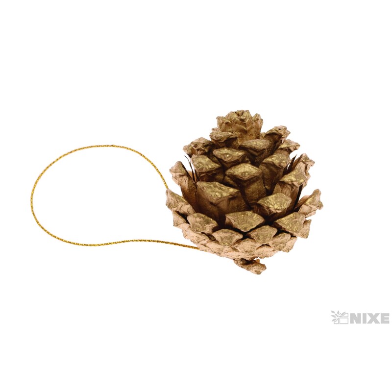 ZÁVĚS ŠIŠKY 4cm 6ks*ZLATÁ