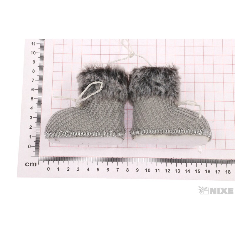 ZÁVĚS BOTA 7cm 2ks*STŘÍBRNÁ