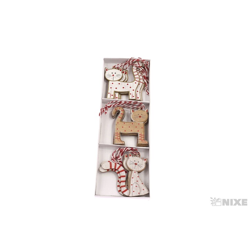 ZÁVĚS KOČKA 7cm 9ks*MIX BAREV