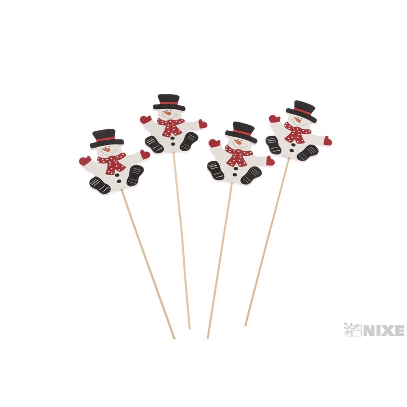 ZÁPICH SNĚHULÁK 7x8x27cm 4ks*MIX BAREV