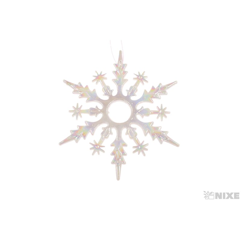 ZÁVĚS VLOČKA 14cm*BÍLÁ