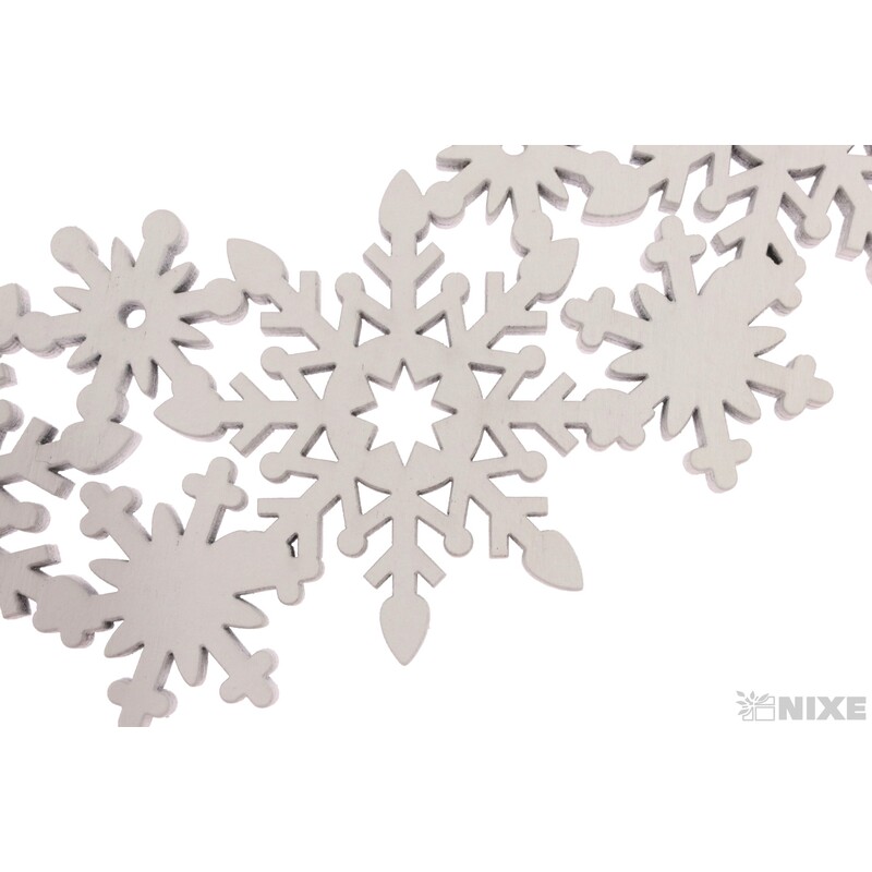 ZÁVĚS VĚNEC VLOČKA 30cm*BÍLÁ