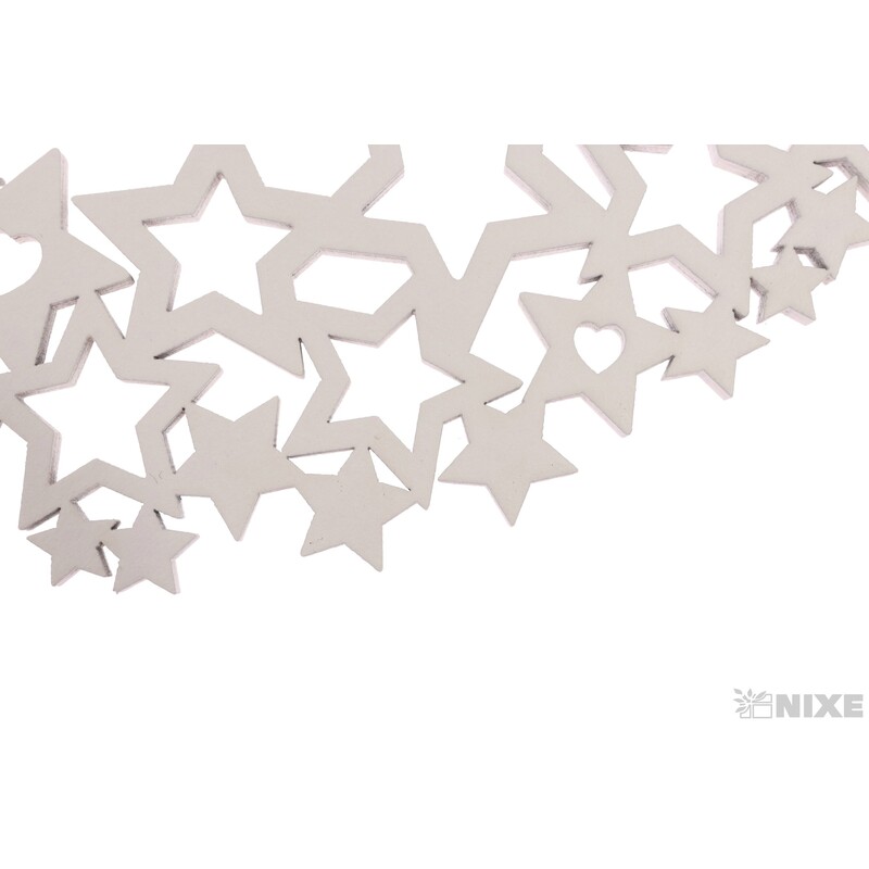 ZÁVĚS VĚNEC HVĚZDA 22cm*BÍLÁ V+