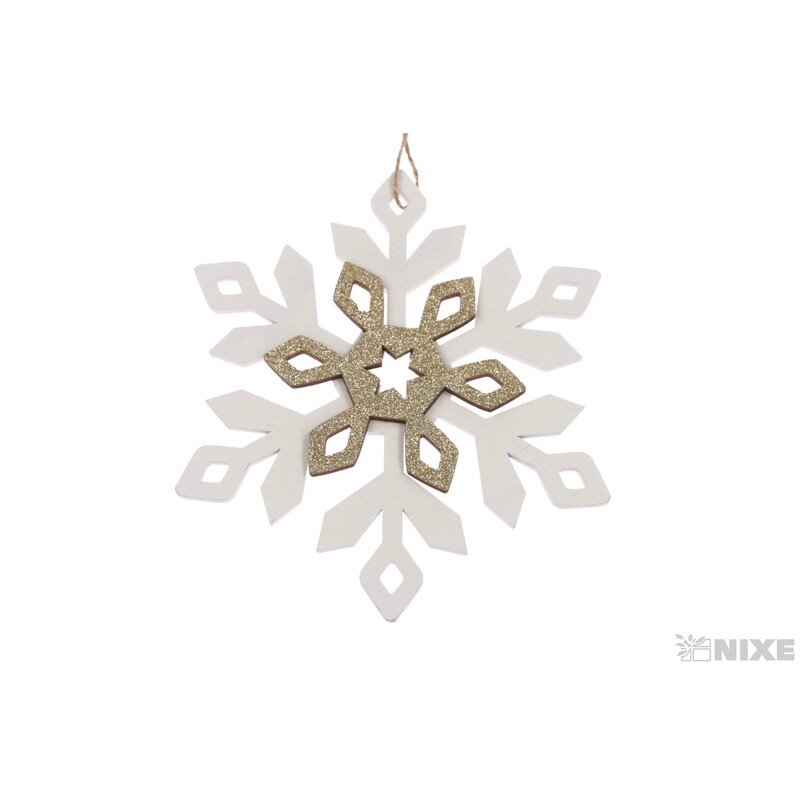 ZÁVĚS VLOČKA 15cm*BÍLÁ