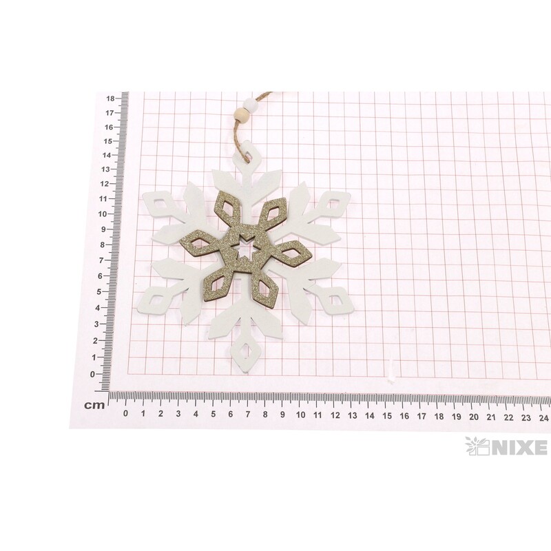 ZÁVĚS VLOČKA 15cm*BÍLÁ