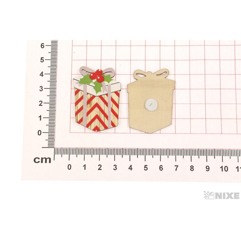 DÁREČKY NALEP 6ks 3x4cm*MIX BAREV