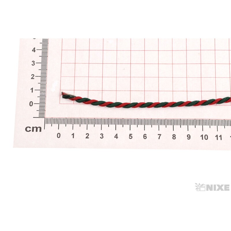 ŠŇŮRA 04mmx25m*ČERVENÁ-ZELENÁ 194311