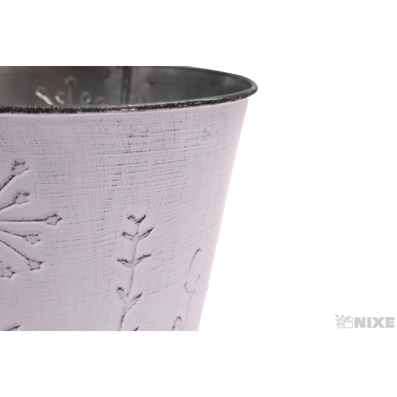 PLECHOVÝ KBELÍK 18x16cm*BÍLÁ