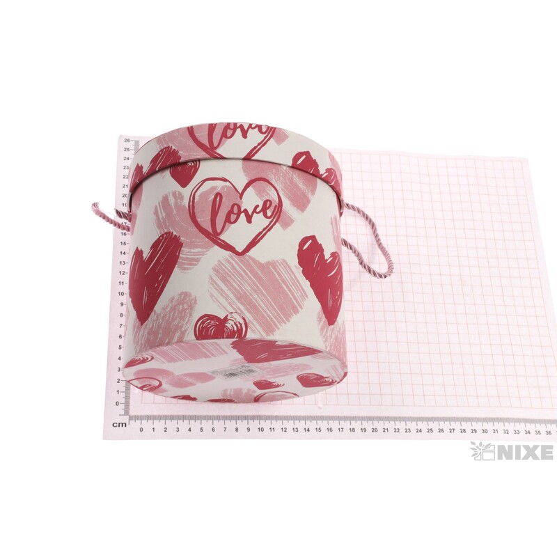 KVĚTINOVÝ BOX 3ks pr. 18x17cm 15x15 11x12*ČERVENÁ