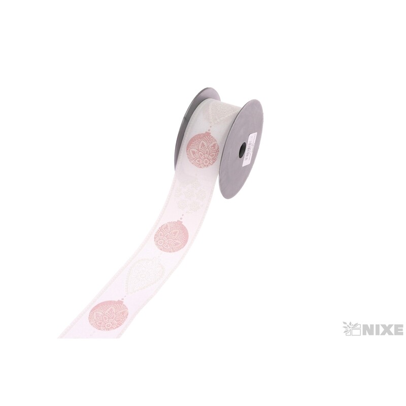 STUHA VÁNOCE 50mmx5m*BÍLÁ+RŮŽOVÁ