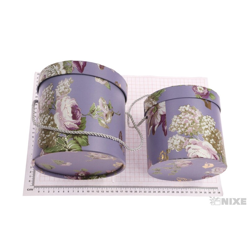 KVĚTINOVÝ BOX 3ks pr. 19x22cm 17x15 15x14*MIX BAREV