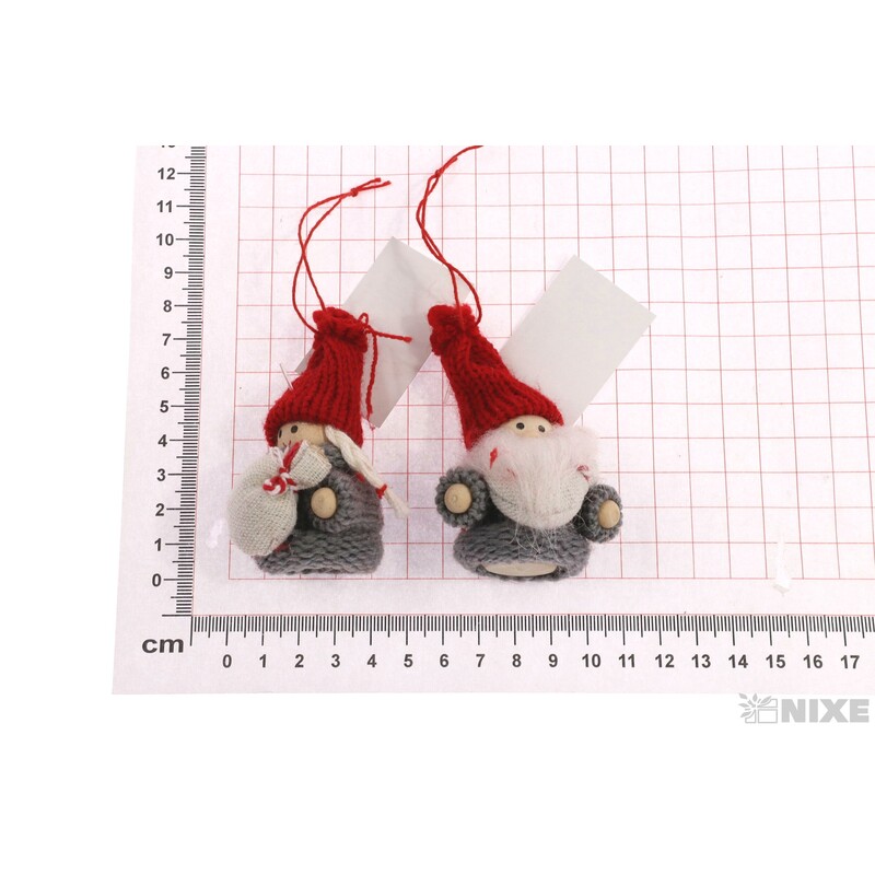 ZÁVĚS VÁNOCE 3x8cm*MIX BAREV