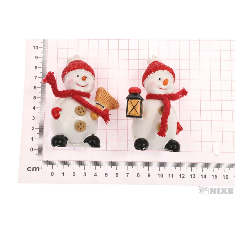 SNĚHULÁK 5x9cm 2ks*MIX BAREV