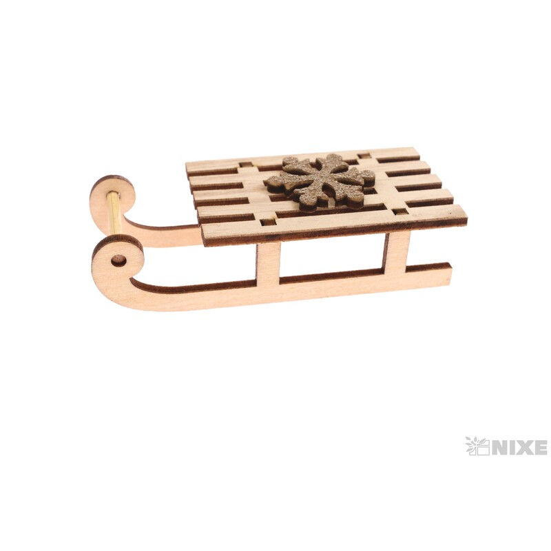 SÁŇKY DŘEVO 8cm 3ks