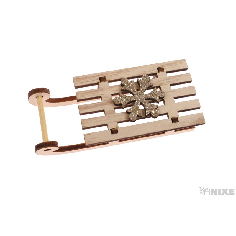 SÁŇKY DŘEVO 8cm 3ks