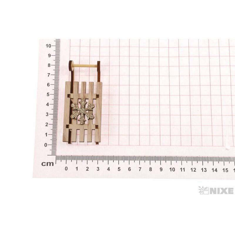 SÁŇKY DŘEVO 8cm 3ks