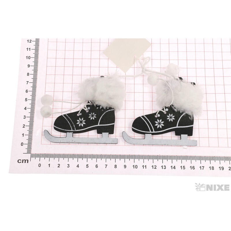 BRUSLE DŘEVO 8cm 2ks*ČERNÁ