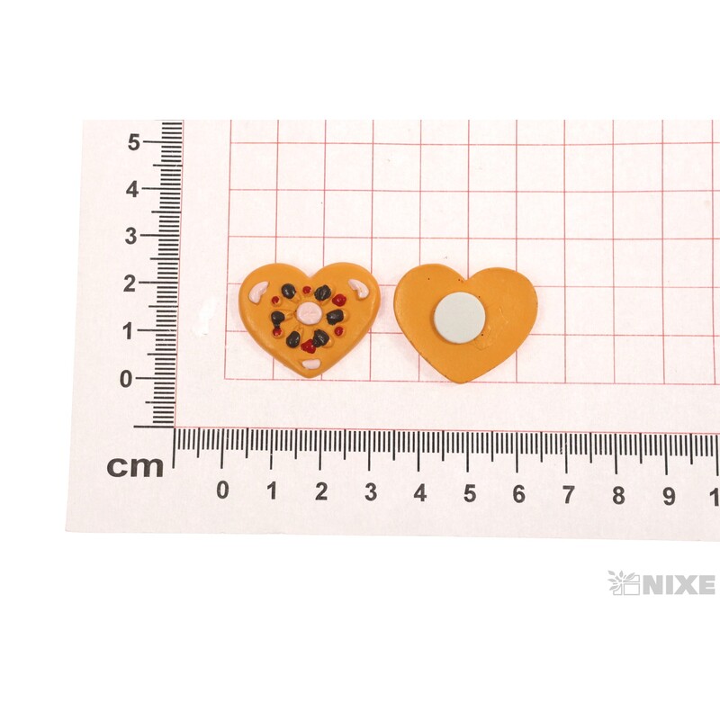 PERNÍČEK SRDCE NALEP. 3cm 8ks*ORANŽOVÁ