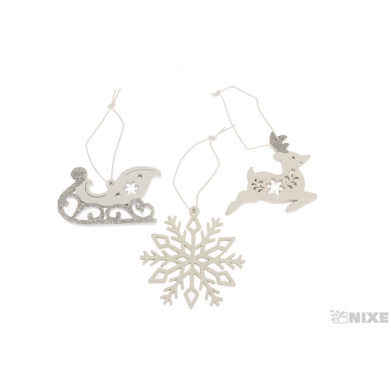 ZÁVĚS VÁNOCE 7cm 3ks*