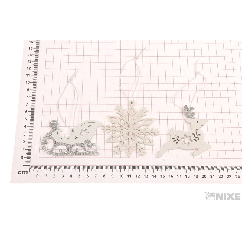 ZÁVĚS VÁNOCE 7cm 3ks*