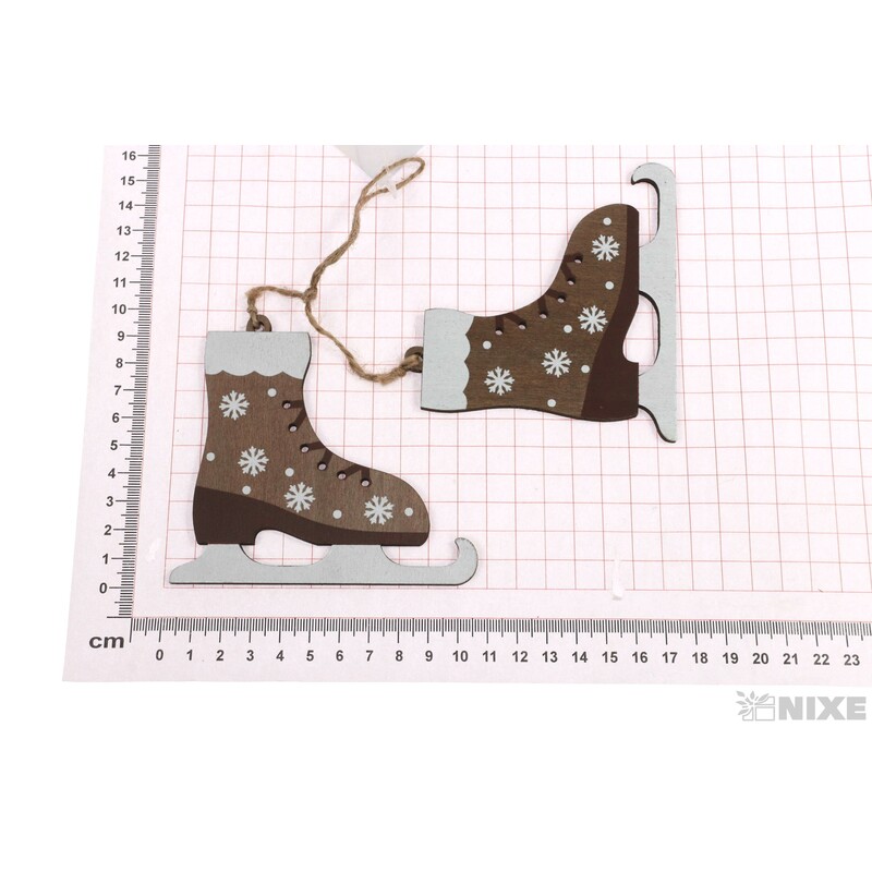 ZÁVĚS BRUSLE 11x9cm 2ks*HNĚDÁ