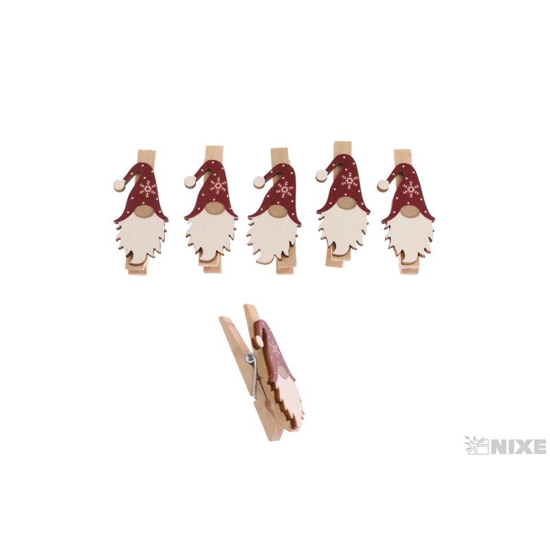 SKŘÍTEK NA KOLÍČKU 2x4cm 6ks*MIX BAREV