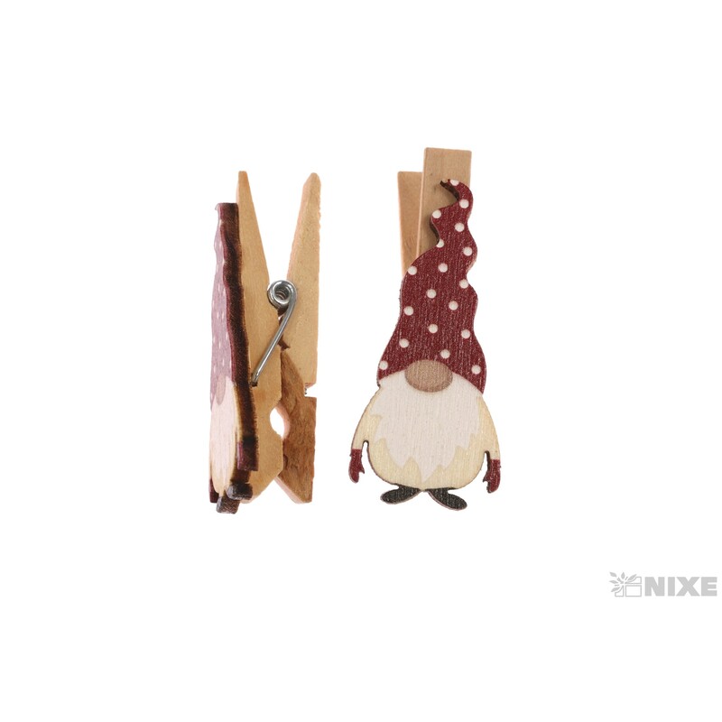 SKŘÍTEK NA KOLÍČKU 2x4cm 6ks*MIX BAREV