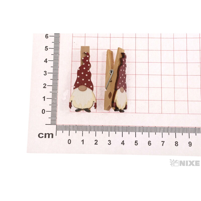 SKŘÍTEK NA KOLÍČKU 2x4cm 6ks*MIX BAREV