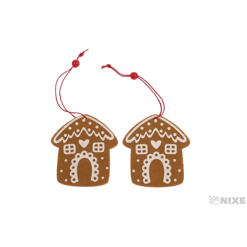 ZÁVĚS PERNÍČEK 7cm 2ks*HNĚDÁ