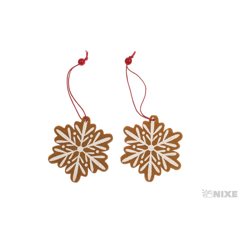 ZÁVĚS PERNÍČEK 7cm 2ks*HNĚDÁ