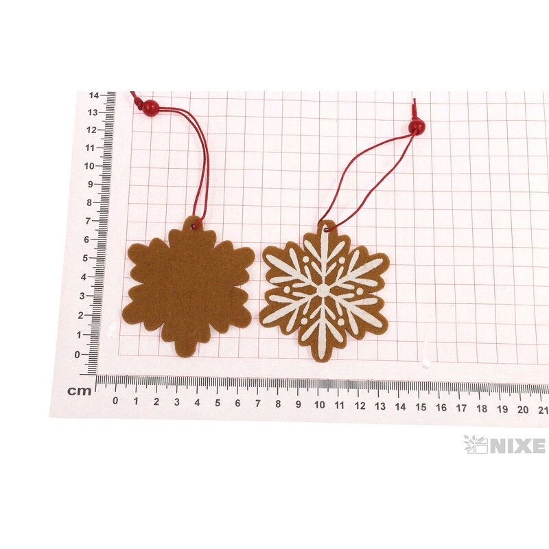 ZÁVĚS PERNÍČEK 7cm 2ks*HNĚDÁ