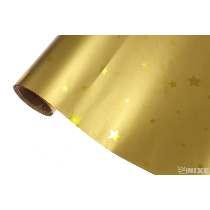 ROLE PLAST HVĚZDA 50cmx10yd*ZLATÁ