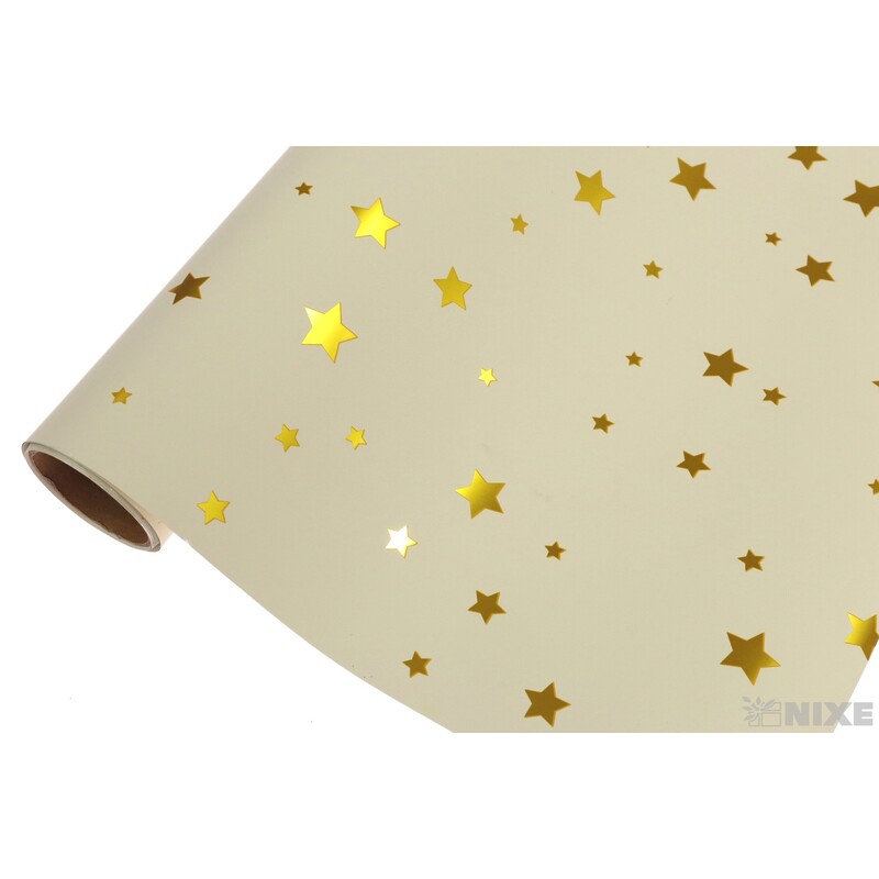 ROLE PLAST HVĚZDA 50cmx10yd*KRÉMOVÁ