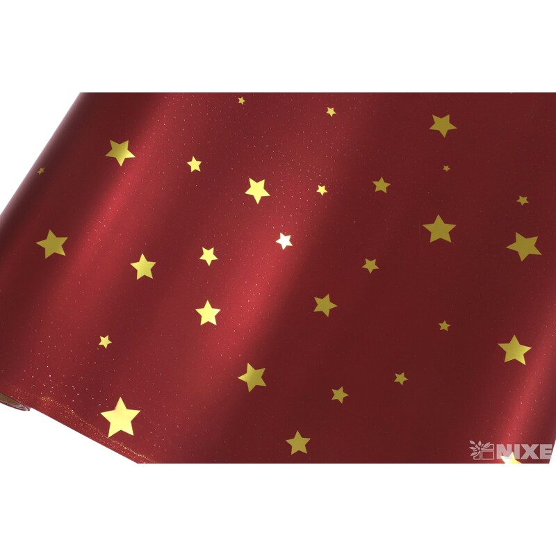 ROLE PLAST HVĚZDA 50cmx10yd*BORDOVÁ
